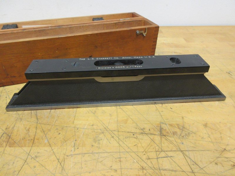 Starrett No.199 Master Precision Level 15" In Wooding Case- Auction Item