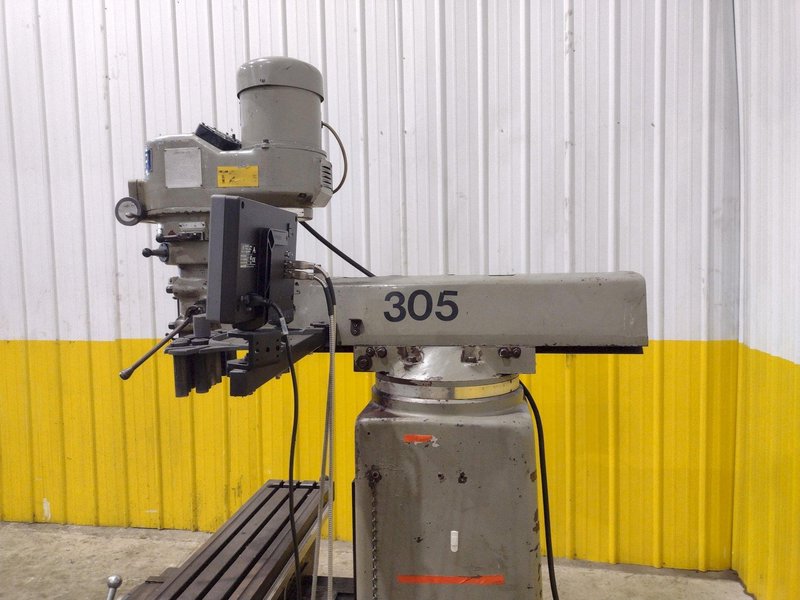 3 HP SHARP VERTICAL RAM TYPE KNEE MILL DRO &amp; POWER FEED : YOBRO #25318