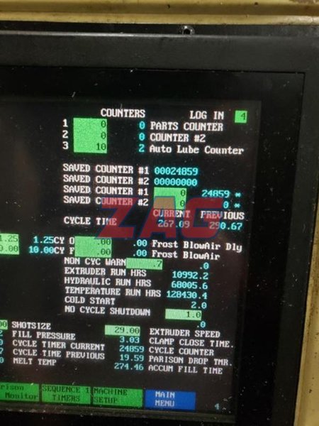 Graham Accumulator Head Blow Molder, Single Head, 40lb, Used Model 40SP4884