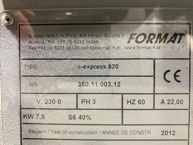 Felder C-Express 920 CNC Through-Feed Drilling Machine, 2012 – Available Immediately