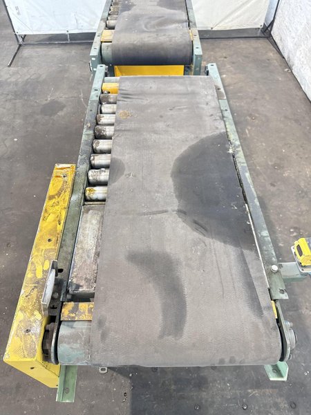18" WIDE X 48"/60" LONG HYTROL POWERED BELT CONVEYORS. STOCK # 0640023.
