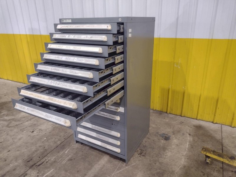 15 DRAWER STANLEY VIDMAR PARTS CABINET 30" X 27.5"X 60" : YOBRO 25552