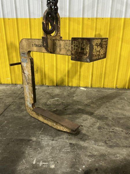 5 TON X 24" CALDWELL MODEL #82S-5-24 COIL LIFTING C HOOK: YOBRO #25882
