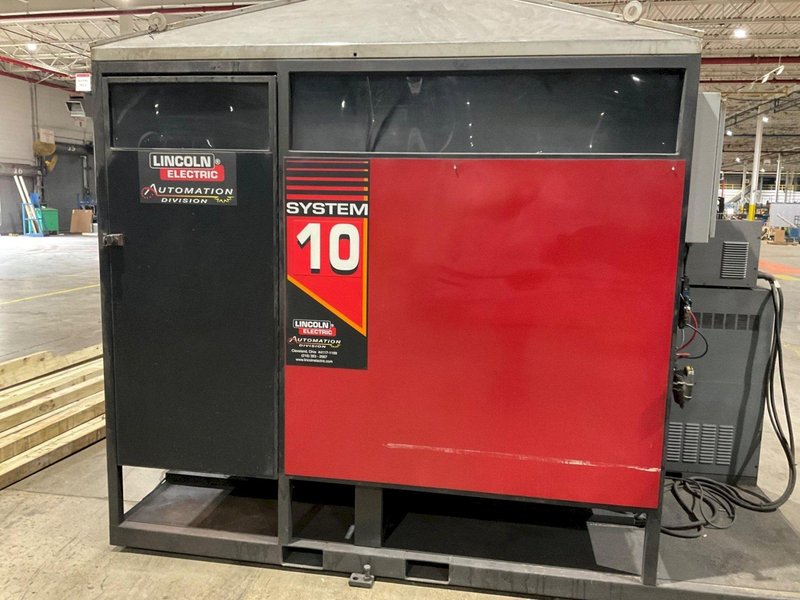 LINCOLN ELECTRIC SYSTEM 10 MIG CELL FANUC ROBOT