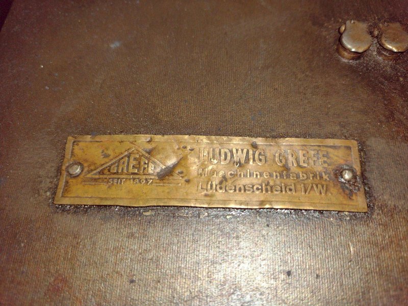 1963 LUDWIG GREFE MODEL #10 FLAT DIE THREAD ROLL THREADER : STOCK #19183