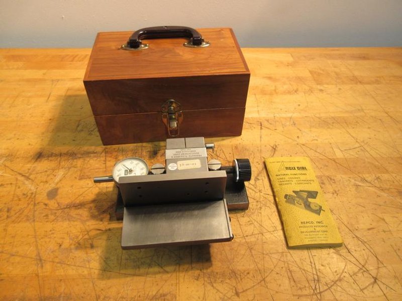 Repco Adjustable Angle Dial, Lufkin .001 Travel Indicator w/ Wood Box- Auction Item