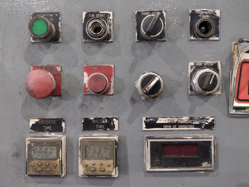 7.6 CU FT ALMCO MODEL #OR-9VLR ROTARY VIBRATORY FINISHER &amp; DEBURRER: YOBRO #25014