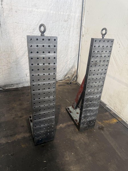 10" WIDE X 48" TALL X 20" DEEP DRILLED AND TAPPED ANGLE PLATE SET. STOCK # 0222726
