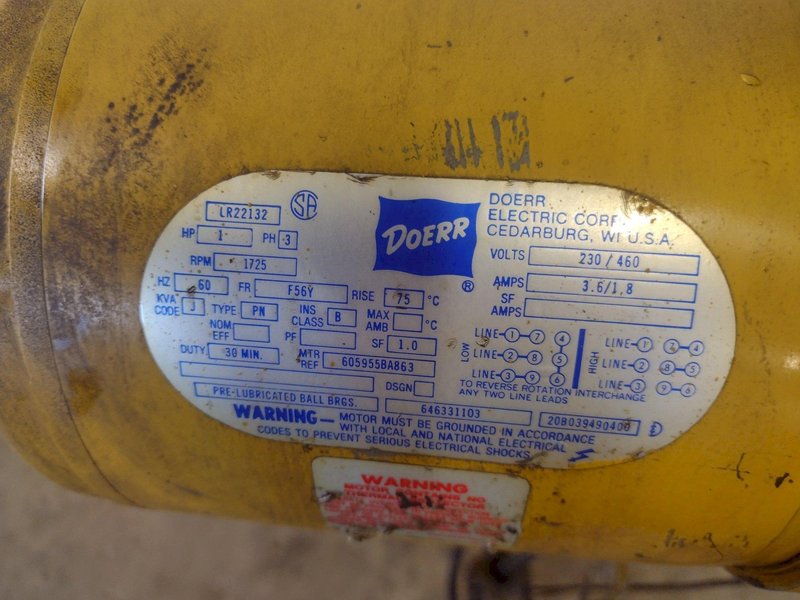 2 TON (4,000 LB) YALE MODEL #MEL2N10H652 ELECTRIC CHAIN HOIST: STOCK #15218