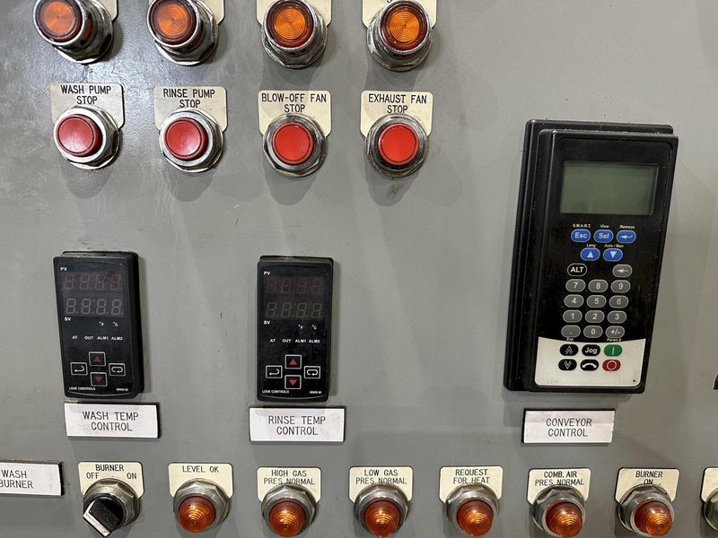 18&quot; X 15&quot; H X 4 STAGE CONTINENTAL EQUIPMENT CORP GAS HEAT STAINLESS STEEL CONVEYOR WASHER, NEW IN 2010: STOCK #21908