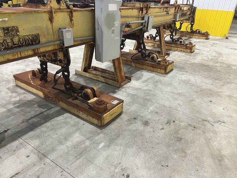 53 TON (107,500 LBS) BUSHMAN MODEL #MT420 TELESCOPING MAGNETIC LIFTING SPREADER BEAM  W/ OHIO MAGNETICS DIESEL GENERATOR: STOCK #20419