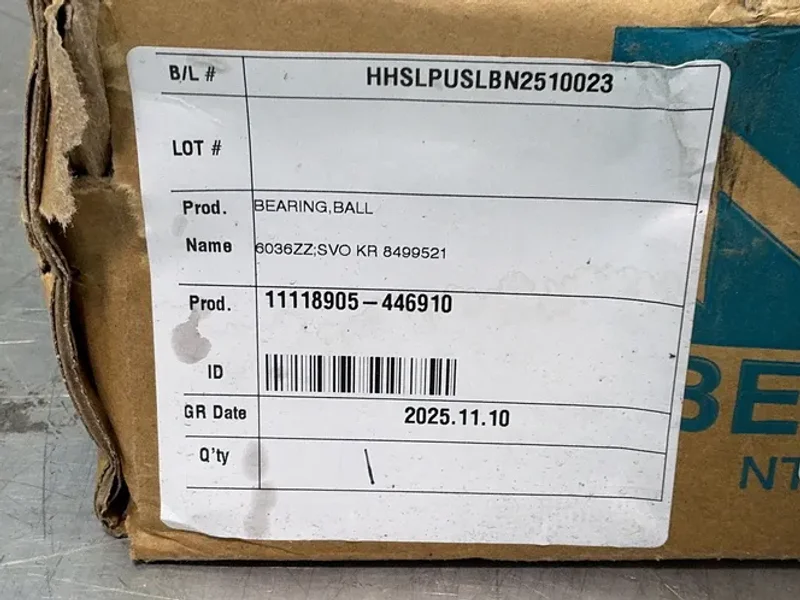 NTN 180x280x46mm DEEP GROOVE BALL BEARING  -  6036ZZ/2AS