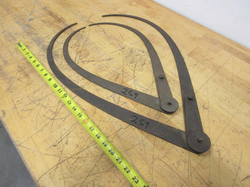 Antique Steel Measuring Calipers 18" &amp; 24"- Auction Item