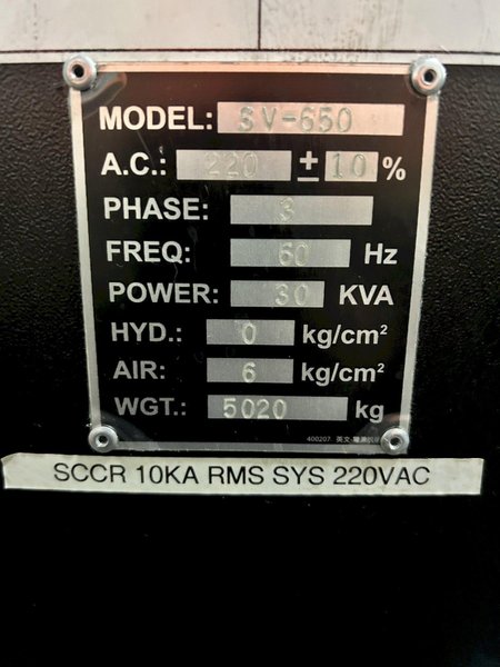 Vision Wide SV-650 CNC Vertical Machining Center 2018 For Sale
