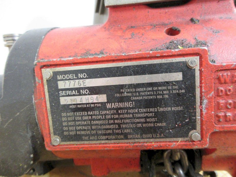 ARO Pneumatic Chain Hoists 1 Ton &amp; 1/4 Ton &amp; Assorted Parts- Auction Item