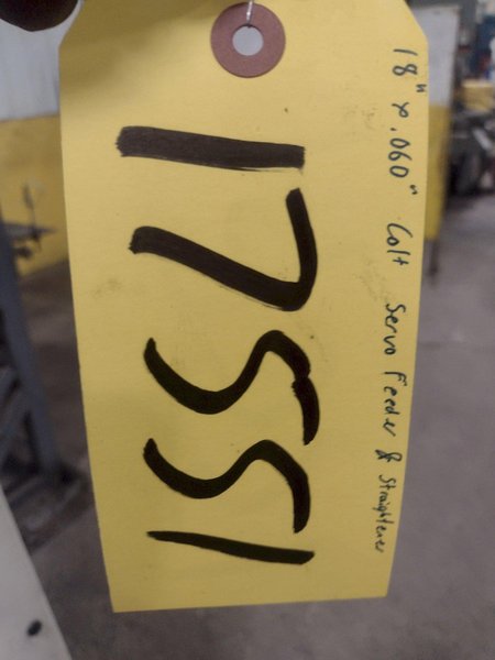 18&quot; X .060&quot; COLT MODEL CERFPTS-25-24  SERVO FEEDER &amp; STRAIGHTENER: STOCK 17551