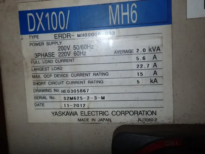 Yaskawa Motoman  Robot - Mh6