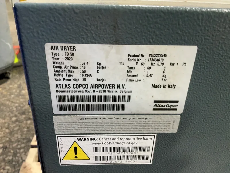 ATLAS COPCO AIR DRYER  -  FD50