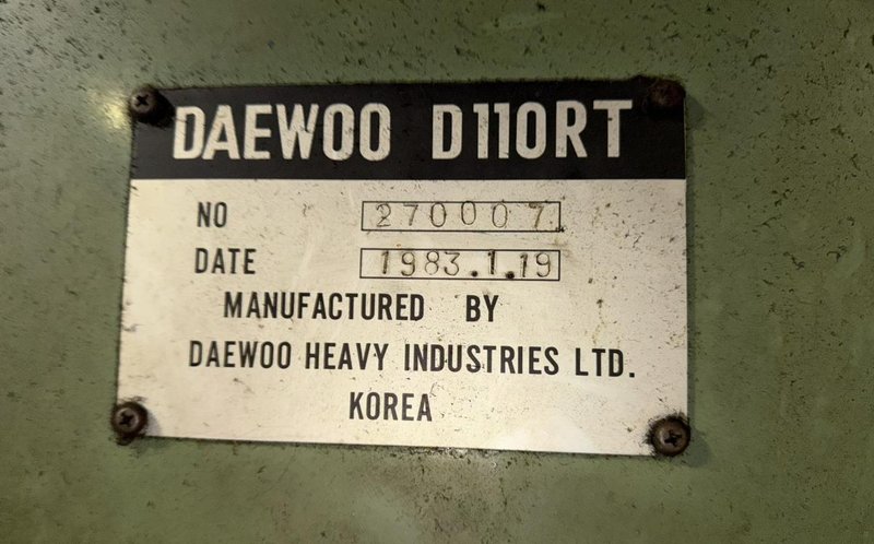 56" X 64" DAEWOO D110RT HORIZONTAL BORING MILL. STOCK # 0546126