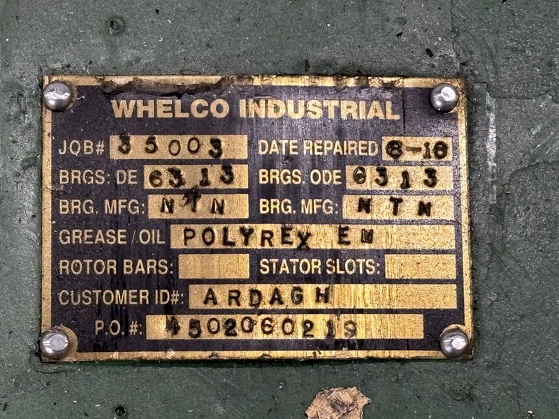 600 HP x 3560 RPM AC MOTOR: STOCK #22655