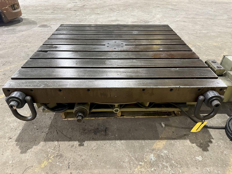 60&quot; X 60&quot; SHIBAURA MODEL #BFT-13CW2 T-SLOTTED ELECTRIC POWERED ROTARY TABLE: STOCK #19526