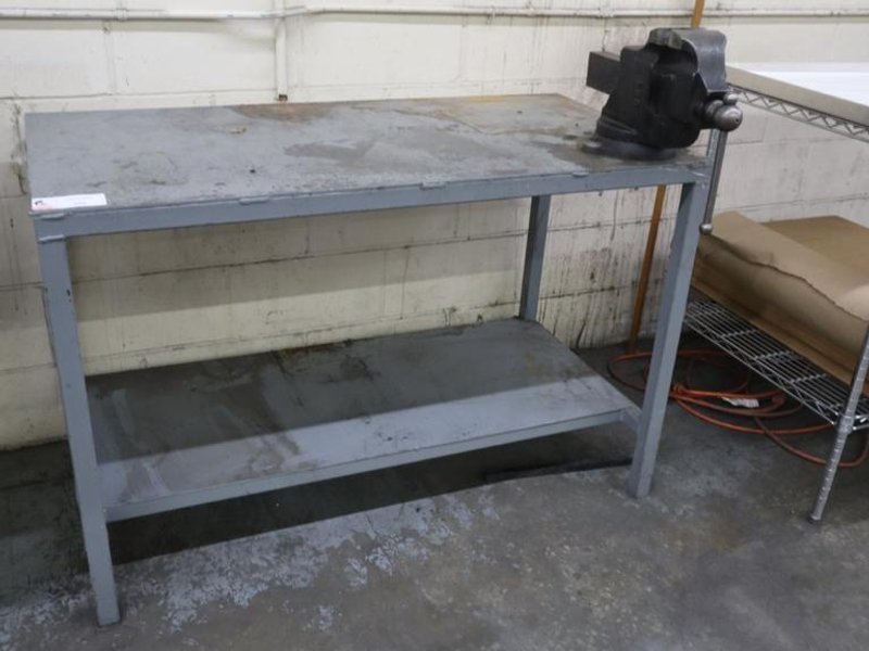 Steel Work Bench with Lower Shelf and  4" Athol Bench Vise- Auction Item