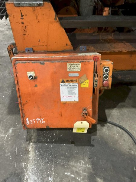 50,000 LBS (25 TON) X 84" X 72" BUSHMAN MECHANICAL POWERED UPENDER / COIL FLIPPER: YOBRO #25946