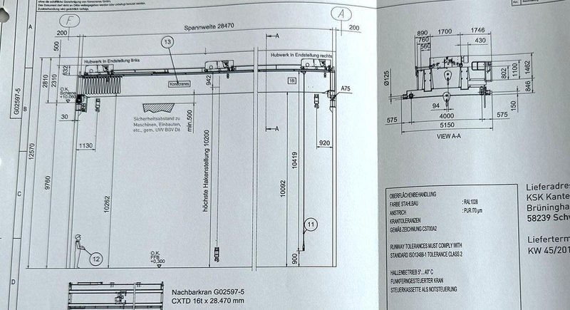 Konecranes - 16 ton x 28 470 mm