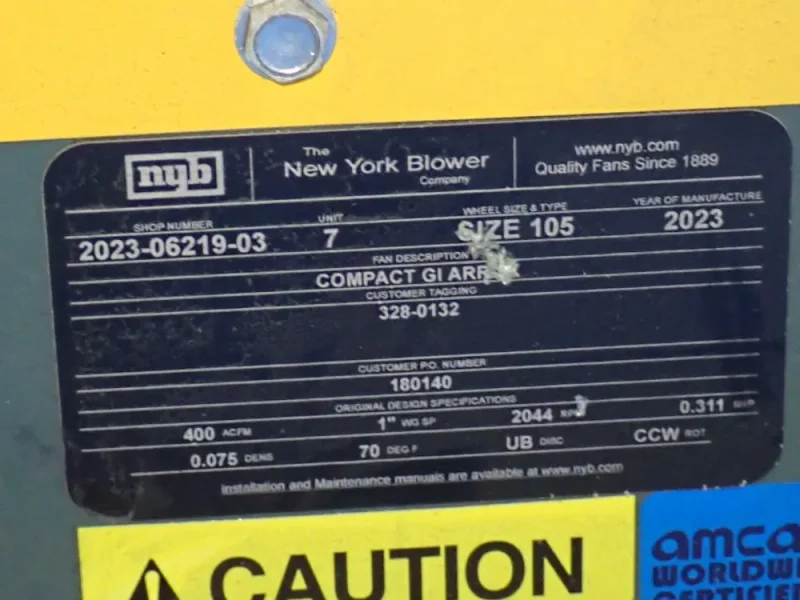 THE NEW YORK BLOWER .5 HP BLOWER  -  COMPACT GI ARR-9X