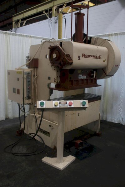 40 TON ROUSSELL DOUBLE CRANK GAP FRAME PRESS: STOCK #75133