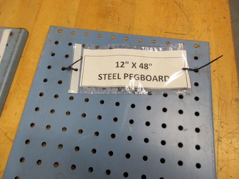 Steel Pegboard Sections (2pcs) 12" x  45", Mounting Holes 1/4" x 1" Spacing- Auction Item