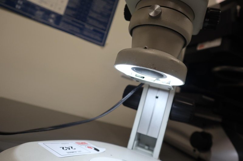 Nikon SMZ645 Stereo Zoom Microscope with Light Ring, .8-5X Zoom, 10X Eyepiece Lenses- Auction Item