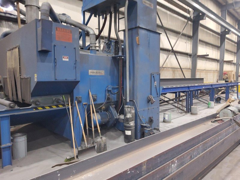 4 WHEEL PANGBORN MODEL #ES-1821-109 ROTOBLAST STRUCTURAL STEEL BLAST MACHINE: YOBRO #24788