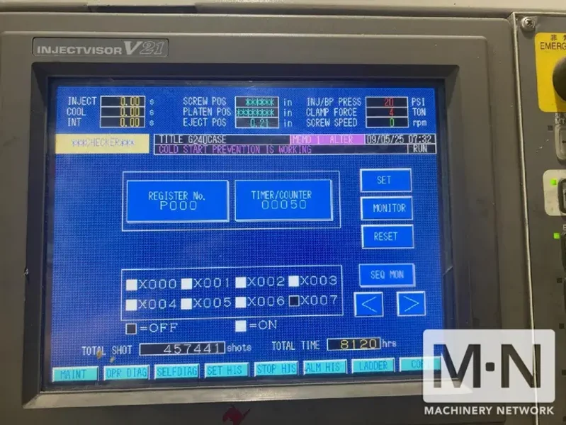 500 TON 63 OZ TOSHIBA MODEL ISGS500WV21-27B WIDE PLATEN INJECTION MOLDING MACHINE MFG 2008 LOW HOURS
