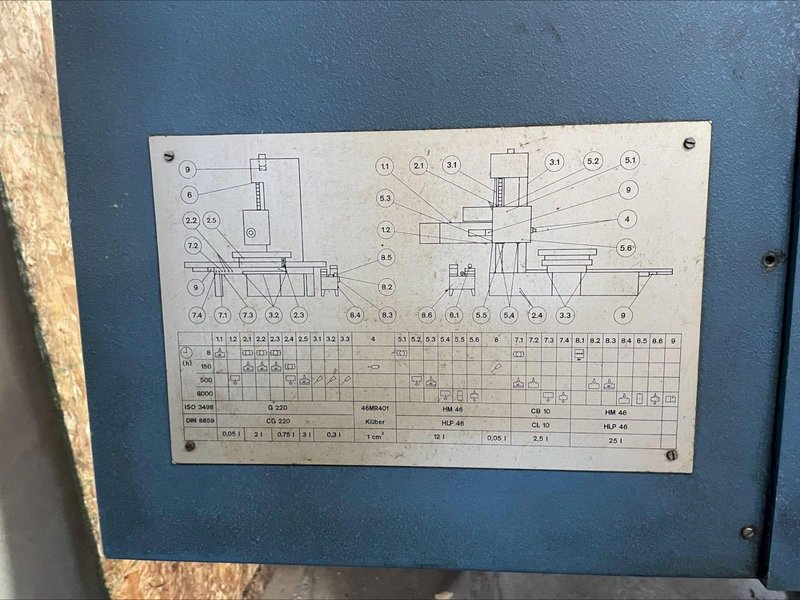 Union BFT 102 Boring Mill, 1998 – Heidenhain TNC 426 Control