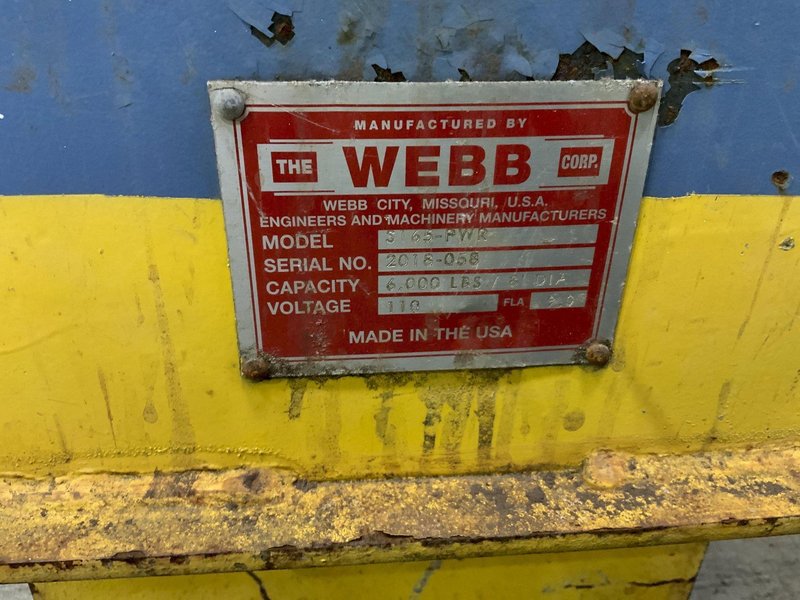 12,000 LB. WEB MODEL S165 TANK TURNING ROLL SET: STOCK #80910