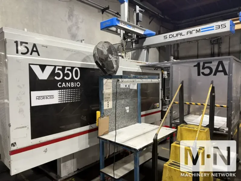 605 TON 83 OZ NEGRI BOSSI MODEL V550 CANBIO INJECTION MOLDING MACHINE MFG 2014