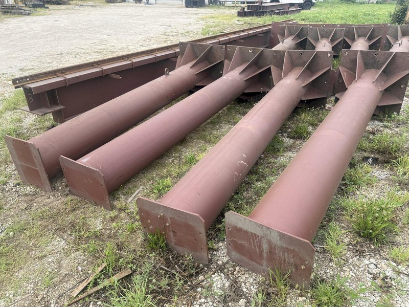 10 TON x 360 FT LONG FREE-STANDING CRANE RUNWAY SYSTEM: RAIL, I-BEAMS, AND UPRIGHTS: YOBRO 25872