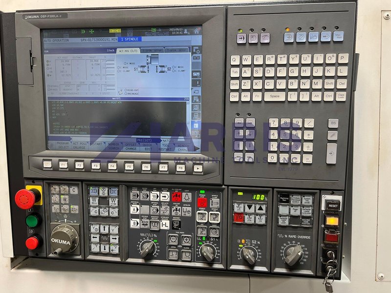 USED, OKUMA GENOS L300MYW CNC LATHE