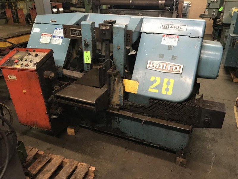 USED DAITO FULLY AUTOMATIC HORIZONTAL BANDSAW, Model GA410W, 16.25”, Stock No. 10312