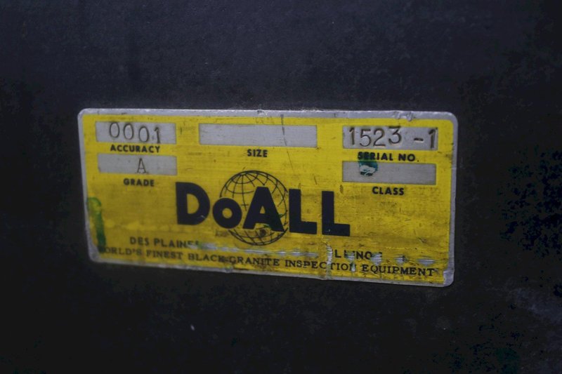 24&quot; X 36&quot; X 5&quot; DOALL GRAITE SURFACE PLATE: STOCK #75219