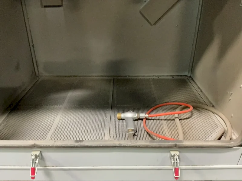 ALLSOURCE BLASTERS AND EQUIPMENT 34”X46”X34” CHAMBER ABRASIVE BLAST CABINET  -  41800