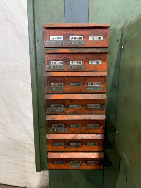 STRIPPIT SONIC 18/30 PUNCH MACHINE AND CORNER NOTCHER W/ TOOLING. STOCK # 1271823.