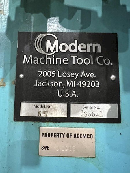 7&quot; MODERN MODEL #6S &quot;SERVO-SLIDE&quot; AUTOMATIC TUBE CUTOFF MACHINE: STOCK #18102