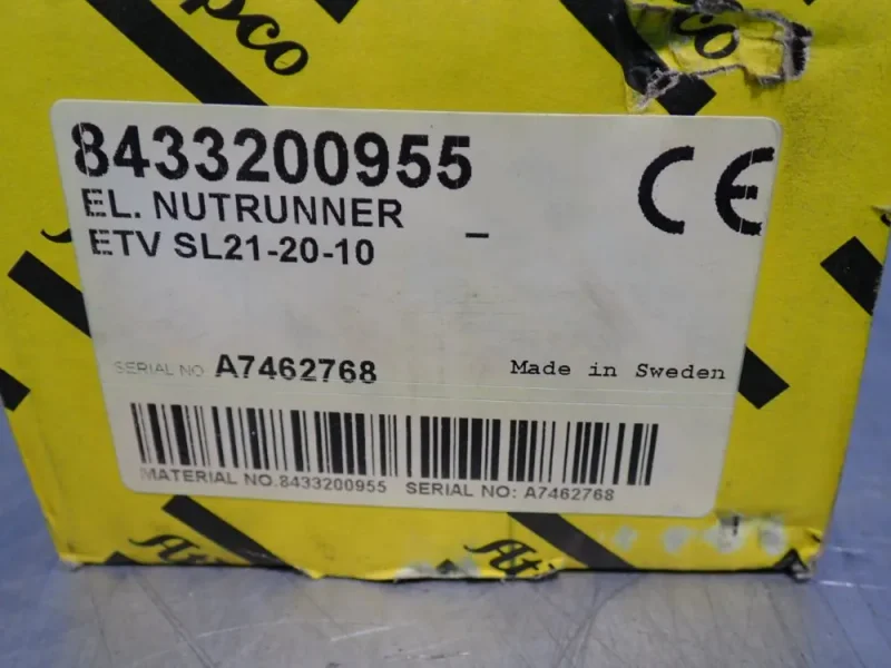ATLAS COPCO ELECTRIC NUTRUNNER  -  ETV SL21-20-10