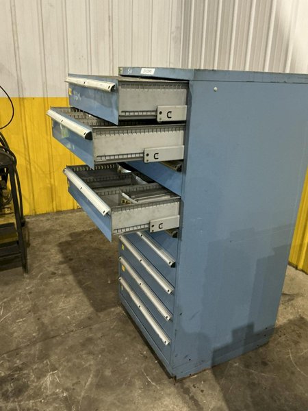 9 DRAWER x 28" x 29" x 60" HIGH LISTA TOOL STORAGE CABINET: YOBRO #25392