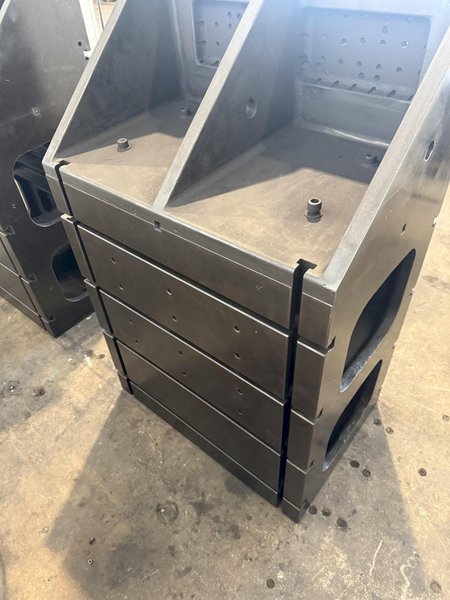 36" WIDE X 60" TALL X 24" DEEP T-SLOTTED ANGLE PLATE SET. STOCK # 0222426