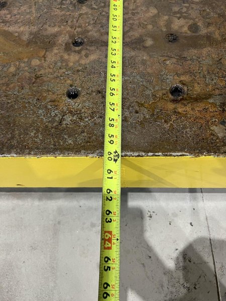 144&quot; X 60&quot; X 7&quot; THICK SOLID STEEL BOLSTER PLATE: STOCK 20074