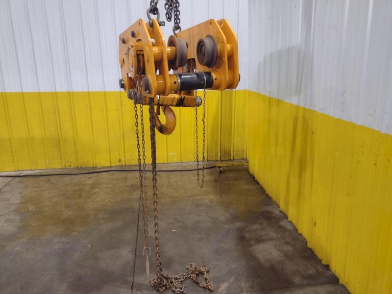 10 TON HARRINGTON MODEL #SHB100 CHAIN HOIST &amp; TROLLY: YOBRO #25079