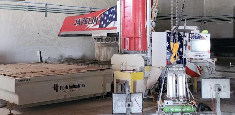 Park Industries JAVELIN Dual Table 5-Axis CNC Sawjet Stone Cutting Machine, 2024